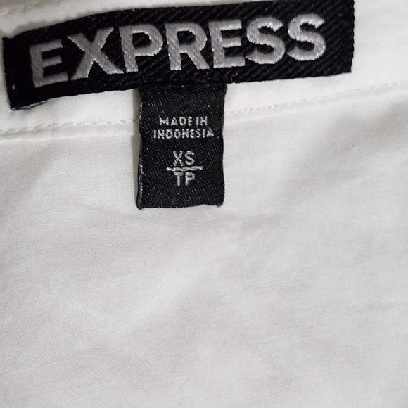 Express White Ruffle V-Neck Blouse - Picture 10 of 12